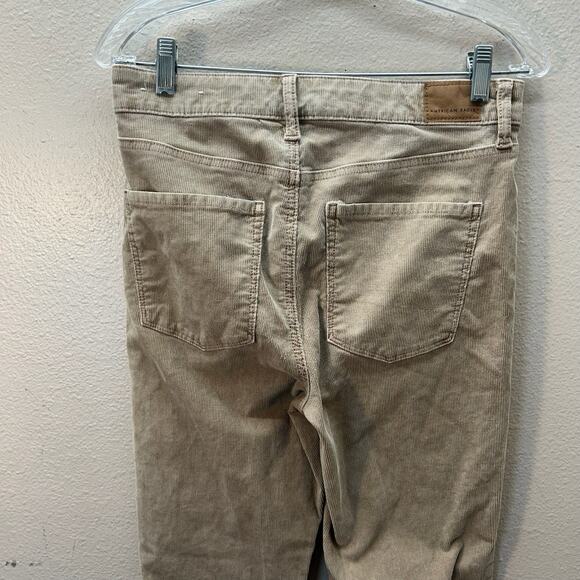 American Eagle Sz 8 R Womens Tan Stretch Boho Western High Rise Flare Pant - Picture 4 of 7